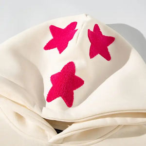 Venta caliente de moda 100% algodón Chenille parches bordados patrón sólido para servicio OEM con capucha para colección de invierno personalizada - Product Image 6