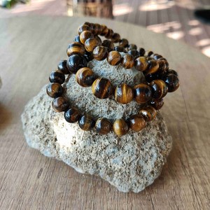 Bracelet en œil de tigre brun naturel pour hommes et femmes, perles de 8 mm, 10 mm, 12 mm, pierre de cristal de guérison, qualité supérieure, bijoux classiques - Product Image 4