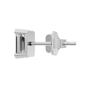 Pendientes de Moissanita con Corte Esmeralda de 2 Quilates, Oro Sólido de 14k, Cuatro Puntas, Regalo de Boda para Mujer, Suministro Directo de Fábrica - Product Image 2