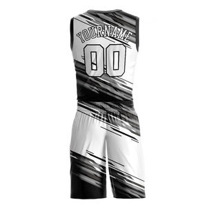 Uniformes de basket-ball personnalisés pour hommes, avec impression par sublimation, shorts et ensembles d'uniformes, brodés, créez votre propre équipe - Product Image 3