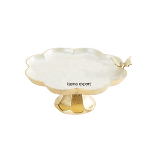 Support à gâteau rond en métal de luxe, écologique, fait main, pour mariage et fête, nouveau design, Kayna Export, support de présentation de gâteau, best-seller - Product Image 6