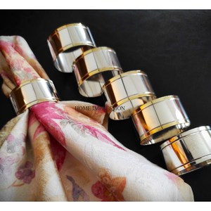 Nouvel anneau de serviette en métal pour mariages et cadeaux, porte-serviettes plaqué or écologique personnalisable au design moderne - Vente en gros - Product Image 4