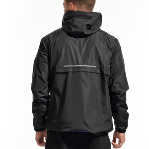 Nouveau modèle coupe-vent personnalisé pour extérieur, imperméable, veste à demi fermeture éclair avec capuche en polyester et nylon, veste de moto randonnée décontractée pour hommes - Product Image 2