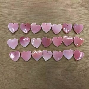 Corazón de Concha de Caracol Rosa, Calidad Artesanal, Corazón de Concha de Caracol Rosa Queen, Cabujones de Ópalo Rosa para la Elaboración de Joyería - Product Image 2