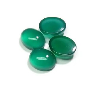 4mm 6mm Naturel Vert Onyx Pierre Ovale Lisse Lâche Cabochon Gemme Calibré En Vrac Grossiste Usine En Ligne Du Fabricant - Product Image 1
