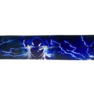 Cinturón de Cuero de Vaca Resistente para Levantamiento de Pesas, Diseño Anime, con Hebilla de Acero Antideslizante para Hombre - Product Image 3