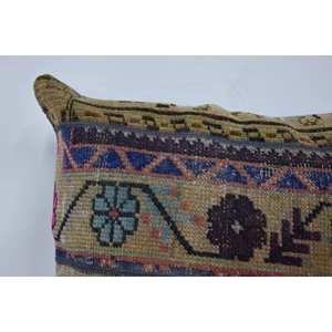 Multicolor Bohemian Wool <b>Pillow</b> 28x28 Inch Vintage Floral Print Cushion Portable for Bedding and Floor Use - Product Image 2