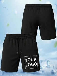 Pantalones cortos de playa personalizados para hombre, cintura elástica, cierre de cordón, pantalones de algodón transpirable, piernas con cintura personalizada - Product Image 5