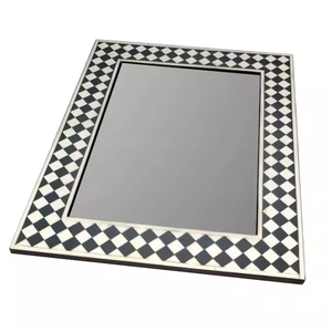 Espejo de pared con incrustaciones de hueso, espejo decorativo Interior para el hogar, boda, decoración elegante para el hogar, artesanías de media luna - Product Image 3