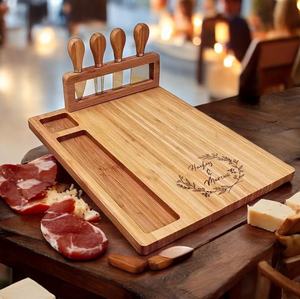 Ensemble de planches à découper en bois de haute qualité, multi-tailles |   Couteau de cuisine professionnel rectangulaire, durable et facile à nettoyer - Product Image 1