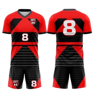 เสื้อฟุตบอลสำหรับผู้ชายเสื้อฟุตบอลแบบสั่งทำชุดฟุตบอลแบบระเหิด100% ผ้าโพลีเอสเตอร์ - Product Image 4