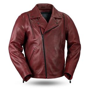 Blouson aviateur d'hiver en cuir véritable pour homme, personnalisé, de qualité supérieure, avec logo en relief 3D, style décontracté, uni, doublure en coton respirant - Product Image 1