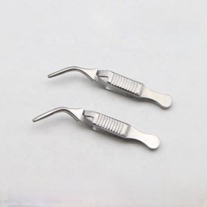 Pinza de pinza de Bulldog recta y curvada Instrumentos quirúrgicos vasculares atraumáticos - Product Image 3