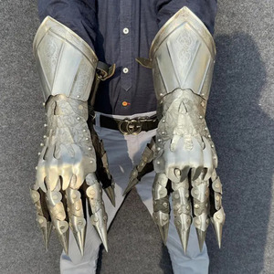 Par de guantes medievales, disfraz de Halloween de juego de rol de Metal pulido, el mejor regalo para él - Product Image 3