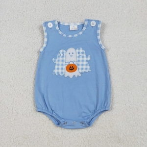 Ropa Bordada de Halloween con Diseño de Fantasma y Calabaza para Combinar entre Hermanos - Product Image 3