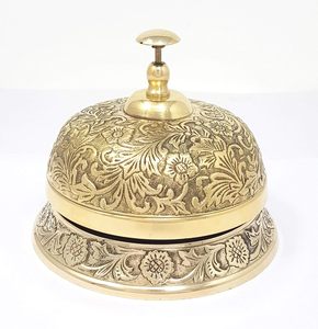 Metal Brass Table <b>Bell</b> for Home Decor and Office Use Brass Desk <b>Call</b> <b>Bell</b> Office Table Hotel Counter <b>Call</b> Ring <b>Bell</b> - Product Image 3