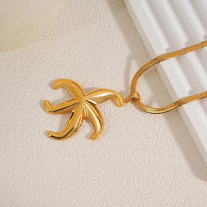 Collar con Colgante de Cadena de Acero Inoxidable 304 Chapado en Oro de 18K de Primera Calidad, Perfecto para el Uso Diario de Mujeres, Joyería de Moda - Product Image 4