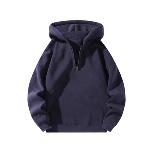 Impresión personalizada y logotipo nueva sudadera con capucha de moda para hombres cuarto cremallera Sudadera con capucha de manga larga de alta calidad sudaderas con capucha para hombres - Product Image 3