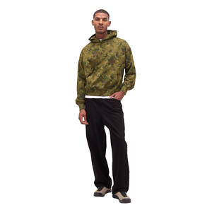 Nueva Sudadera con Capucha Estampada Verde Unisex para Hombre, Sudadera con Capucha de Forro Polar de Algodón Grueso para Invierno con Logotipo Personalizado OEM - Product Image 1