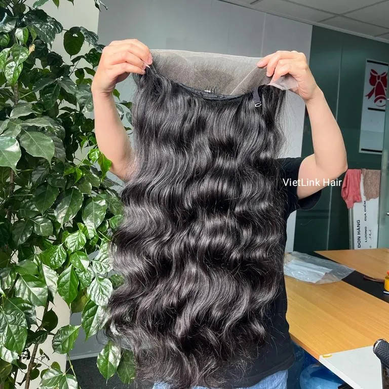 Soft Curls Frontal Wig HD Lace Cambodian Wavy Raw Human Hair Cuticle Aligned In Wholesale Price From VietLink