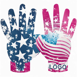 Latest Super Sticky Palm High Quality American Football <b>Gloves</b> Design Your Own Logo <b>Silicon</b> Printed American Football <b>Gloves</b> - Product Image 4