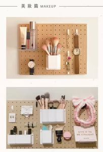Para Durable y elegante MDF Pegboard Panel decorativo de pared Elegante decoración de habitación Estantes de exhibición - Product Image 3