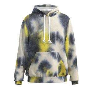Sweat-shirts d'hiver personnalisés en coton 100% tie-dye, streetwear, vente en gros, pull-over épais, thermique, pour hommes, personnalisables - Product Image 1