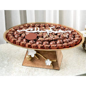 Bandeja de Servir Clásica Hecha a Mano, Plateada, Ecológica, Libre de BPA, Moderna, de Lujo, Apta para Lavavajillas, Tazón Elegante para Chocolate - Product Image 2