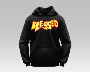 Sudadera con Capucha de Punto Personalizada de Alta Calidad, Mezcla de Algodón y Poliéster Suave, Manga Murciélago, Estampado Gráfico Elegante - Product Image 1