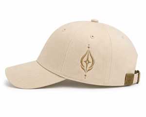 Gorra de Béisbol Premium de Algodón Beige con Logotipo Bordado, Gorra Clásica de 6 Paneles con Hebilla Metálica - Product Image 4