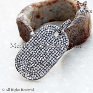 Pendentif pavé de diamants en argent Sterling 925 fait à la main pour femmes - Product Image 5