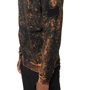 Sweat à capuche d'hiver lavé à l'acide pour hommes, tissu respirant à séchage rapide, impression de logo personnalisé, techniques solides à motif gonflé, nouvel arrivage - Product Image 5