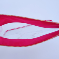 Sac de rangement personnalisé pour projets de broderie en point de croix, pochette transparente en PVC pour broderie, étui de rangement monogrammé NDLPT pour points de croix