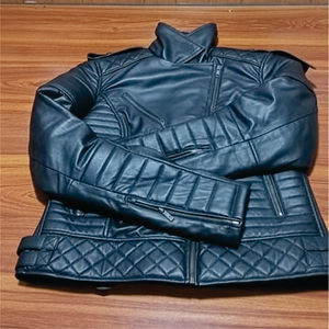 แจ็คเก็ตบอมเบอร์แบบกำหนดเอง แจ็คเก็ตหนัง แจ็คเก็ตหนังผู้ชาย ขายส่งแจ็คเก็ตหนังแบบ OEM แจ็คเก็ตนักแข่งหนังสำหรับผู้หญิง - Product Image 4