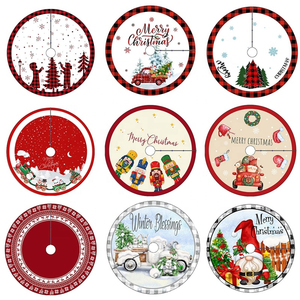 Falda para árbol de Navidad, terciopelo suave de primera calidad, redonda, decoración festiva para el hogar, cubierta para la base del árbol de Navidad, accesorio elegante y acogedor - Product Image 3