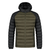 Ventes en gros de manteaux d'hiver rembourrés en duvet brillant pour hommes avec capuche, tissu respirant, manches longues, épais et chauds, vestes à bulles pour hommes