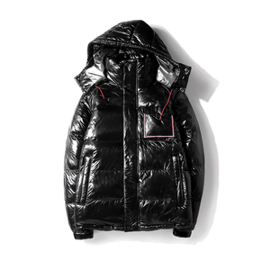 Nouveau hiver chaud vers le bas coton rembourré veste imperméable pour homme épais brillant noir court brillant veste vert coton Parkas veste - Product Image 6