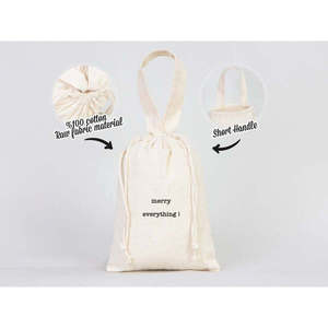 Bolsas de Regalo de Algodón de Navidad y Año Nuevo con Logotipo y Texto Personalizados, Bolsas Personalizadas para Empresas o Familias, Impresión Serigráfica - Product Image 5