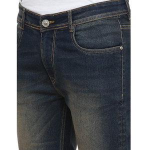 Jeans en denim décontractés pour hommes, design personnalisé, qualité supérieure, coupe classique, taille mi-haute, fermeture éclair, épaisseur légère - Product Image 6