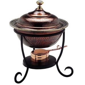 Elegante Olla Térmica para Servir Alimentos con Tapa de Color Marrón, Ideal para la Mesa del Comedor, Buffet y Ocasiones Festivas - Product Image 1