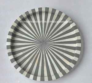 Plateau de service en incrustation d'os fabriqué avec de l'os naturel de haute qualité à un prix très bas par faizacraft - Product Image 3