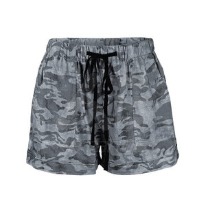 Shorts pour femmes KATBROS INDUSTRY, couleur unie, respirant, 100% coton, fermeture à cordon, coupe régulière, design personnalisé, streetwear - Product Image 1