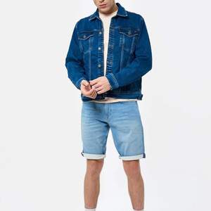 แจ็กเก็ตผ้ายีนส์สำหรับผู้ชายเสื้อแจ็กเก็ตเดนิมแบบมีกระเป๋าระบายอากาศได้ดีดีไซน์ใหม่มีสไตล์ - Product Image 1