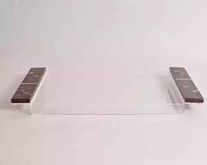 Incrustation de nacre de luxe faite à la main avec plateau de service en acrylique plateau décoratif de style arabe pour les cadeaux du Ramadan Eid - Product Image 6