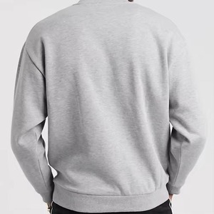 Sudaderas de tamaño personalizado al por mayor sudaderas en blanco de cuello redondo otoño liso teñido técnica de alta calidad hombres patrón sólido en venta - Product Image 2