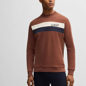 Sweat-shirt à col rond pour homme avec design à blocs de couleur, logo personnalisé, coupe décontractée, design de haute qualité, prix avantageux - Product Image 1