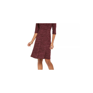 เดรสลำลองทรงเอไลน์ คอทรงกลม สีม่วง ไซส์ XL สำหรับผู้หญิง ซักได้ ทรงเอ็มไพร์ ยาวระดับเข่า แต่งระบาย เหมาะสำหรับใส่ในช่วงกลางวัน - Product Image 2