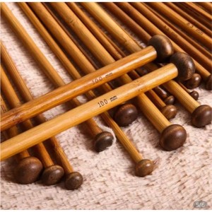 Ensemble de 18 paires d'aiguilles à tricoter en bois carbonisé, crochets et aiguilles à pointe unique pour le bricolage, outils de tissage professionnels - Product Image 5