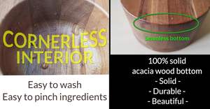 Support de boîte à sel en bois d'acacia Pincée de sel sur couvercle pivotant magnétique, bols à épices pour la cuisine, sel - Product Image 4