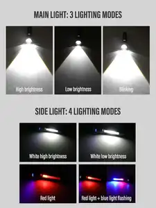 Super helle 1000-Lumen-ZOOM-LED-Taschenlampe Starke Taschenlampe Linterna USB Wiederauf ladbare COB-Laser-LED-Taschenlampe mit großer Reichweite